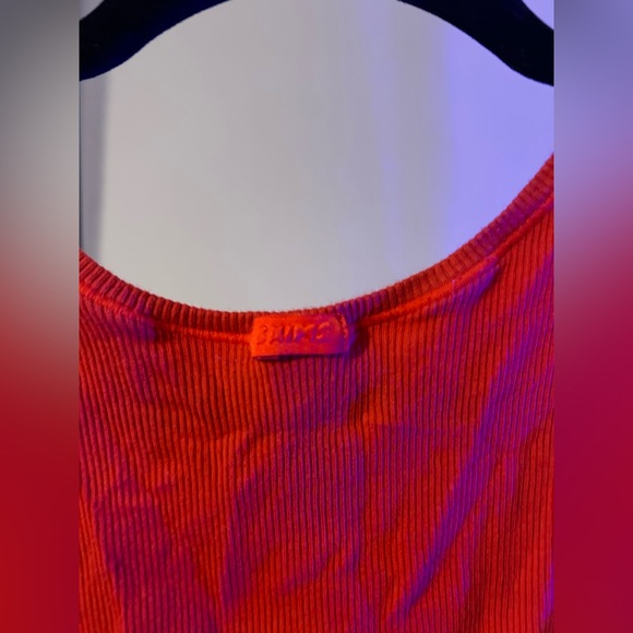 Skims Cotton Ribbed Tank Top in Red Size Small - Picture 3 of 4